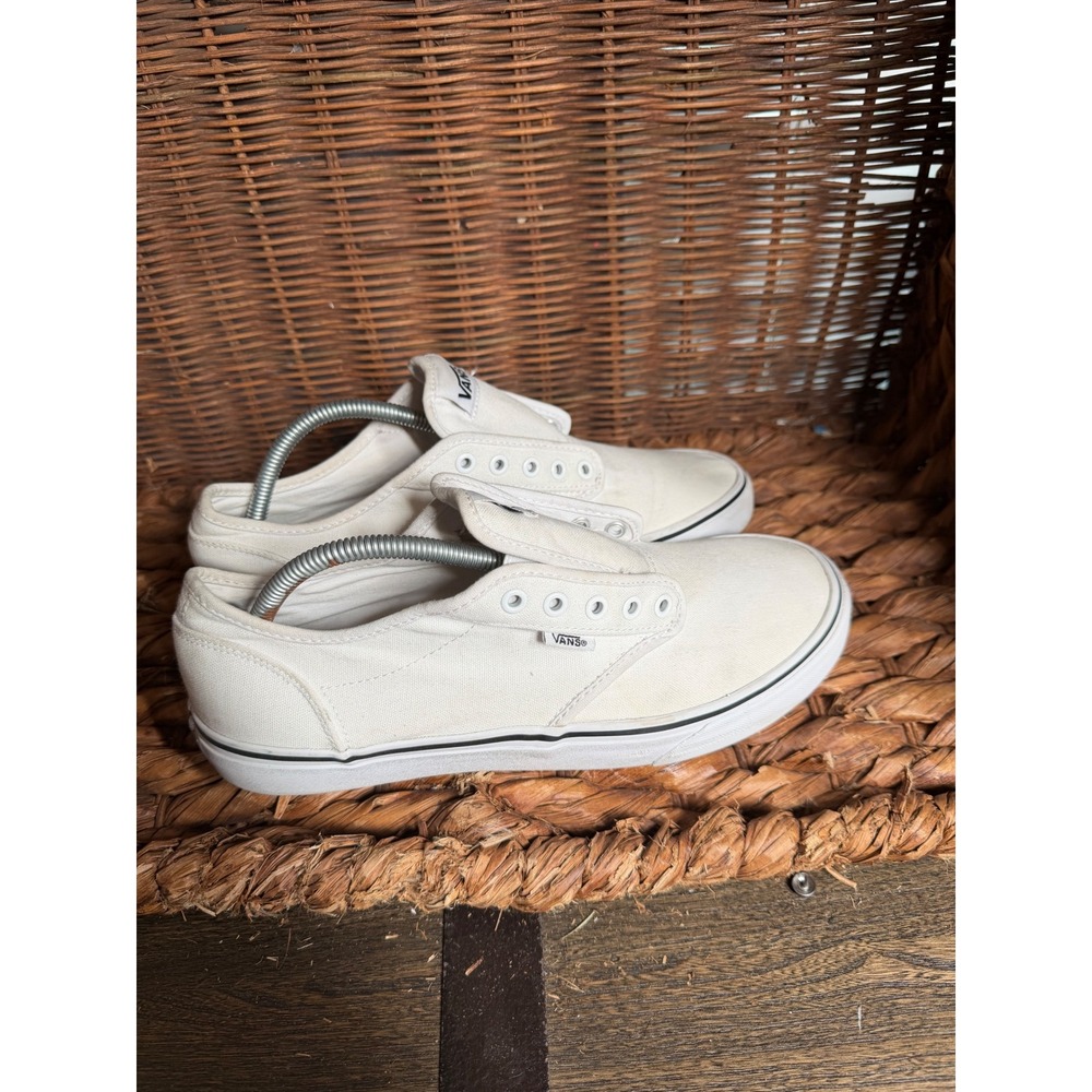 Vans Authentic Lo Pro White Canvas Low Top Sneakers Mens 11 Womens 12.5